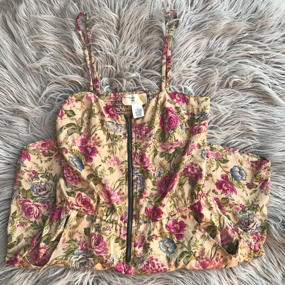 Paisley and Ivy Tan Floral Dress